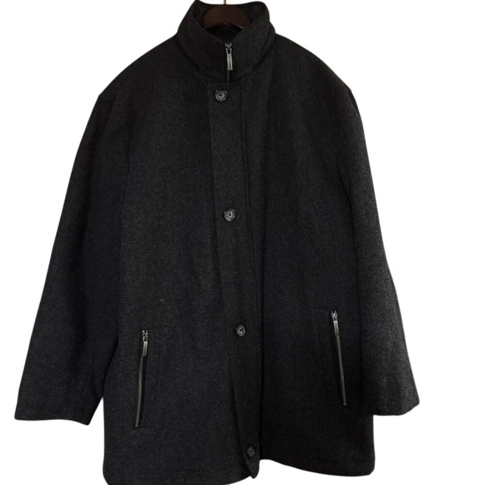 Jos. A. Bank Men's XL Gray Wool Blend Winter Overcoat